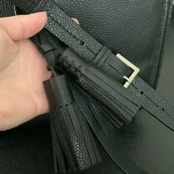 Kate spade black pebble tassel crossbody EUC - Picture 5 of 9